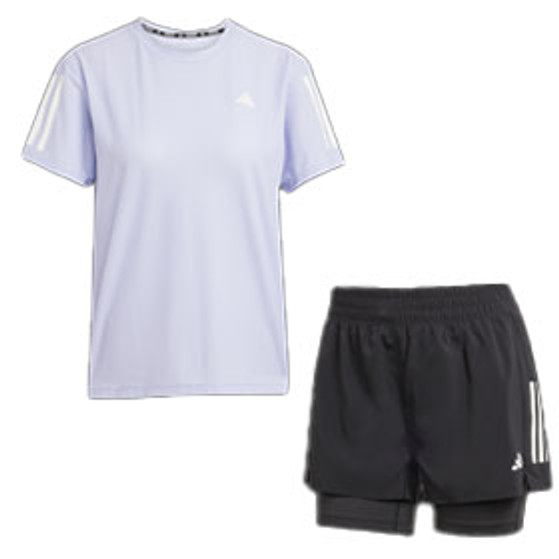 adidas OTR Tee 2in1 Short Set Dames