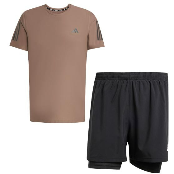 adidas OTR Tee 2in1 Short Set Heren