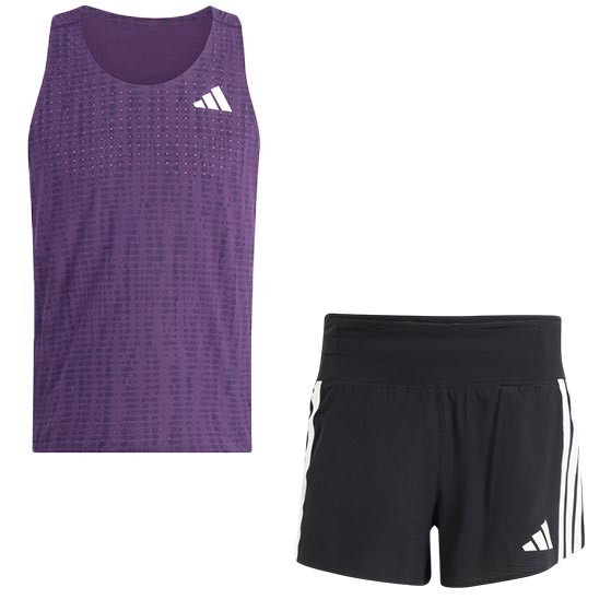 adidas Adizero Singlet Gel 5'' Shorts Set Herr