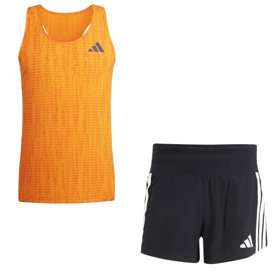 adidas Adizero Singlet Gel 5'' Short Set Heren