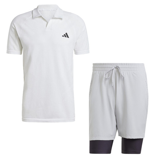 adidas Wimbledon Pro Seamless Polo Set Heren