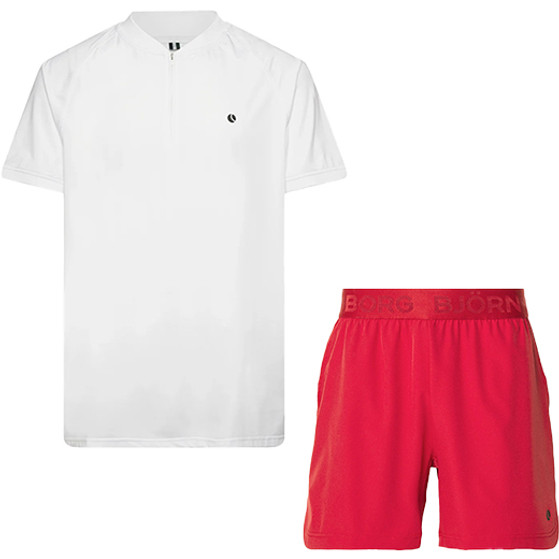 Björn Borg Ace Performance Zip Polo Set Heren