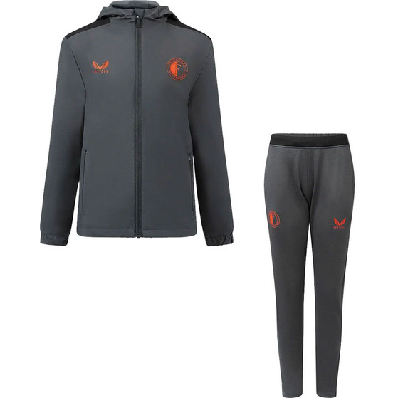 Castore Feyenoord Regenjack Trainingspak Kids