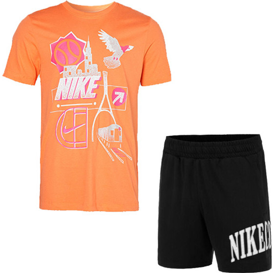 Nike Court Heritage US Open Tee Set Heren