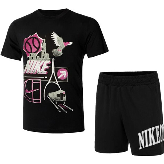 Nike Court Heritage US Open Tee Set Heren