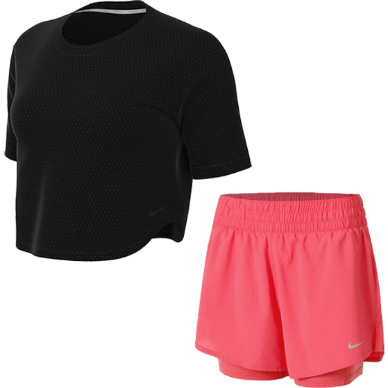 Nike One Crop Tee Set Dames