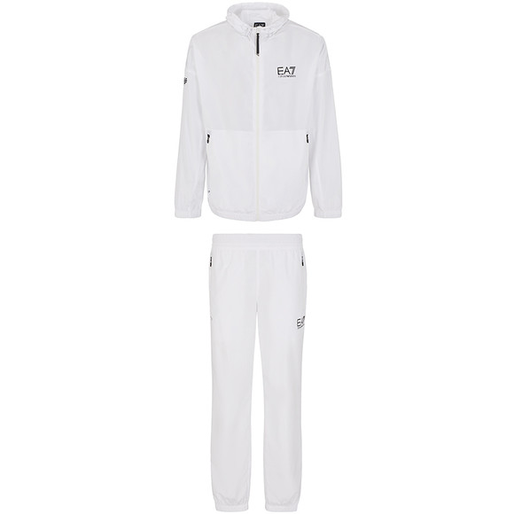 Ea7 white discount tracksuit