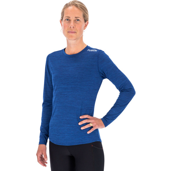 Longsleeve top dames blauw