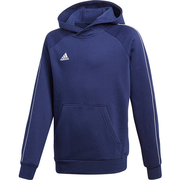 adidas Core Training Hoody Kids - Handbalkleding - - Dark Blue/White - maat 176