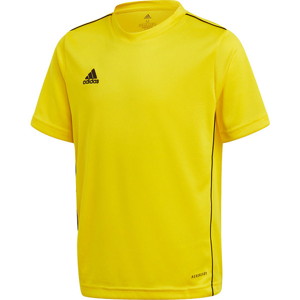 adidas Core Training Shirt Kids - Handbalkleding - Handbalshirts - Yellow - maat 176