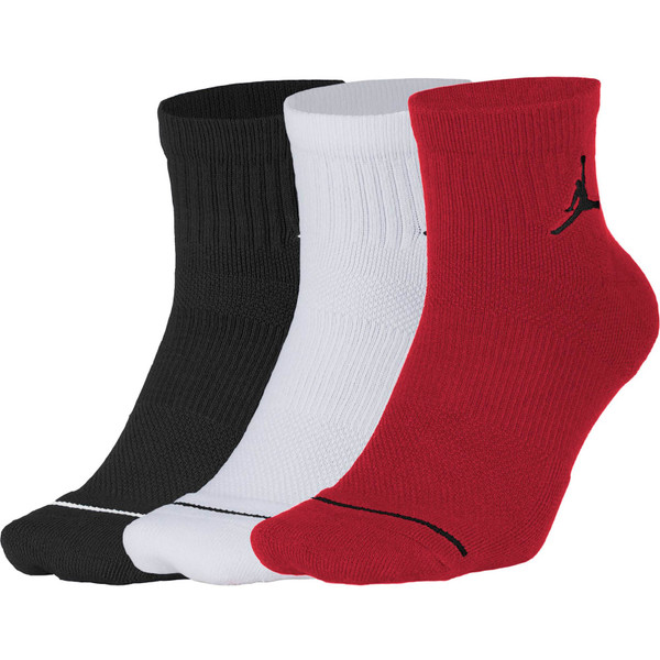Jordan Everyday Max 3-pack Enkelsok - - zwart/rood - maat 42-46