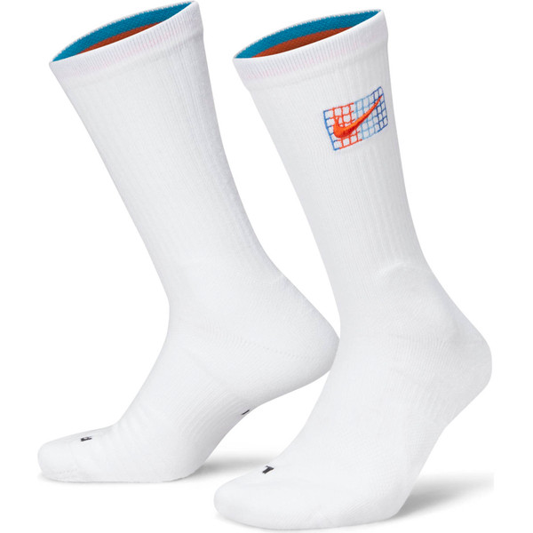 Nike Elite Crew Sok - Handbalkleding - Handbalsokken - wit/oranje - maat 38-42