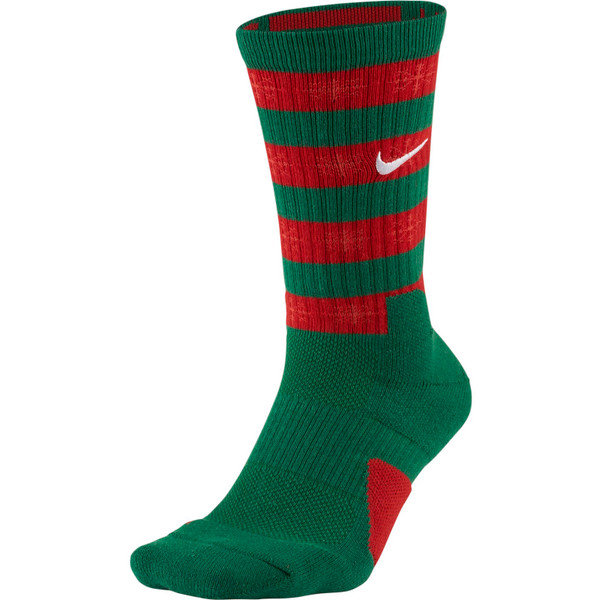 Nike Elite Xmas Crew Socks - Handbalkleding - Handbalsokken - groen/rood - maat 50-53