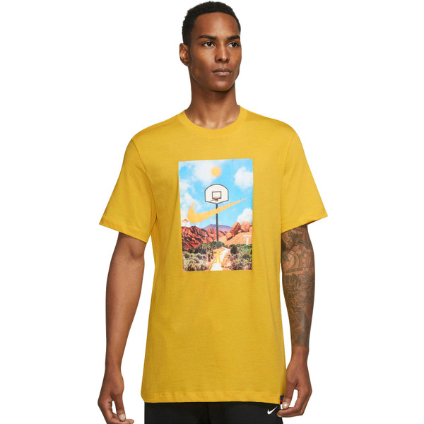 Nike Basketball T-Shirt Men - - geel - maat L