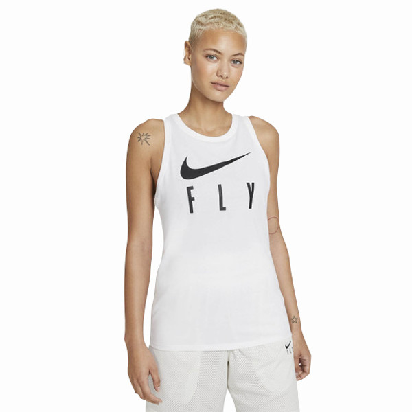 Nike Dri-Fit Swoosh Fly Tanktop Women - - wit - maat M