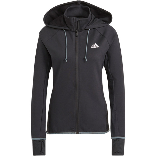 adidas D2M Full-Zip Hoodie Women - Opruiming - Kleding - zwart - maat 2XS