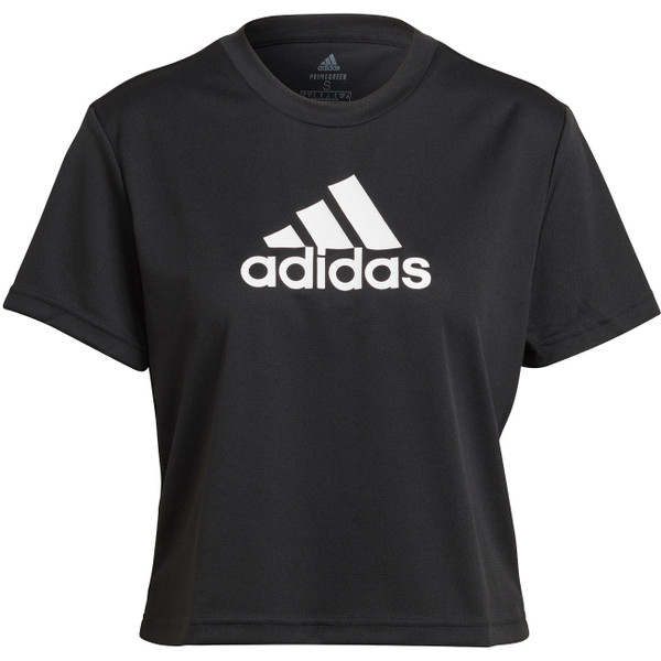 adidas Crop Logo Sport Shirt Women - Opruiming - Kleding - zwart - maat 2XS