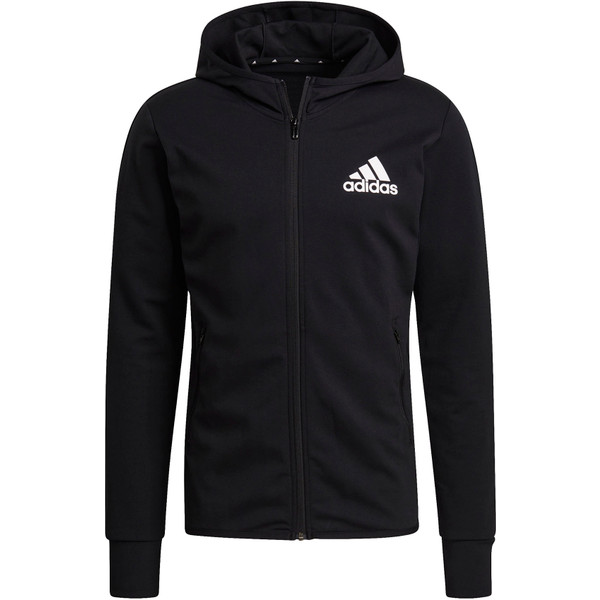 adidas D2M Motion FZ Hoodie Men - Handbalkleding - - zwart - maat M