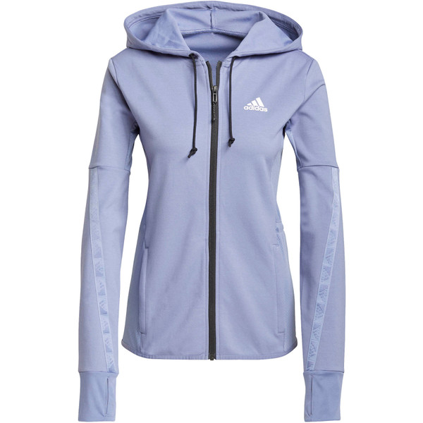 adidas D2M Touch Hoodie Women - Opruiming - Kleding - paars - maat 2XL
