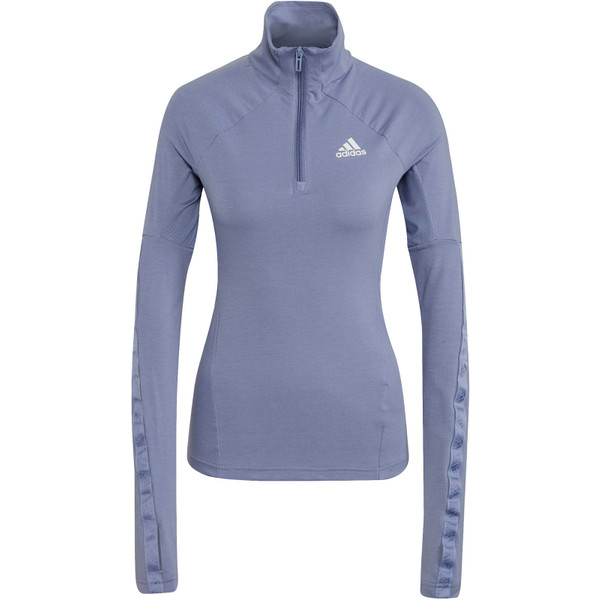 adidas AR D2M Half-Zip Longsleeve Women - Opruiming - Kleding - blauw - maat 2XL