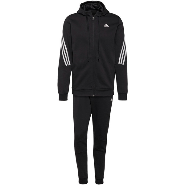 adidas Cotton Fleece Trainingspak Men - Handbalkleding - - zwart - maat XL