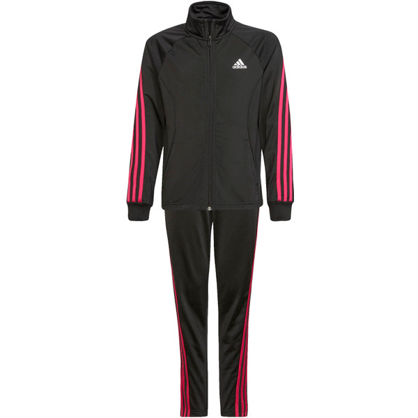 adidas Team Polyester Regular 3-Stripes Trainingsjack - Opruiming - Kleding - zwart/roze - maat 170