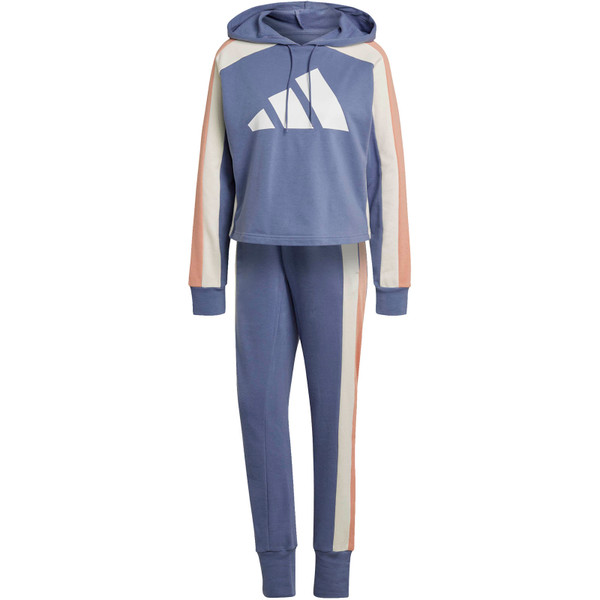 adidas Big Logo Trainingspak Women - Opruiming - Kleding - blauw/roze - maat 2XL