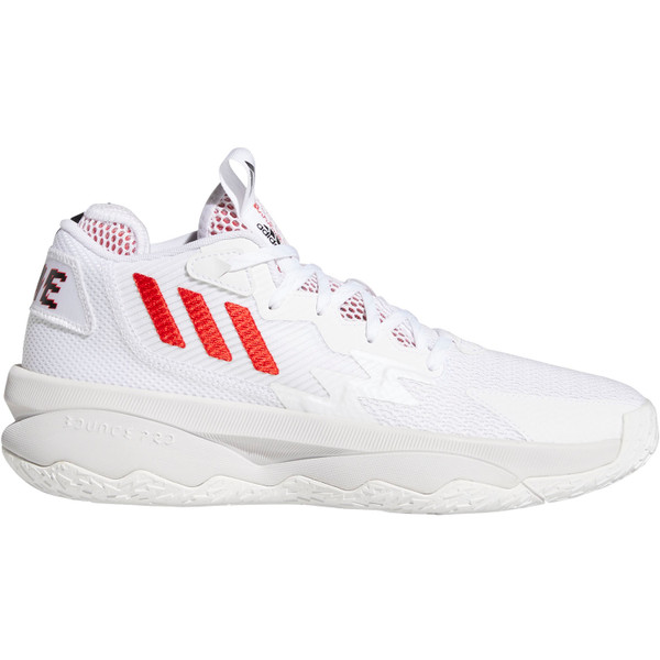 adidas Dame 8 - Handbalschoenen - wit/rood/zwart - maat 42 2/3