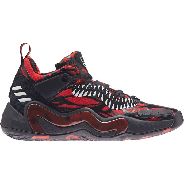 adidas D.O.N. Issue 3 Kids - Opruiming - Handbalschoenen - zwart/rood - maat 35 1/3