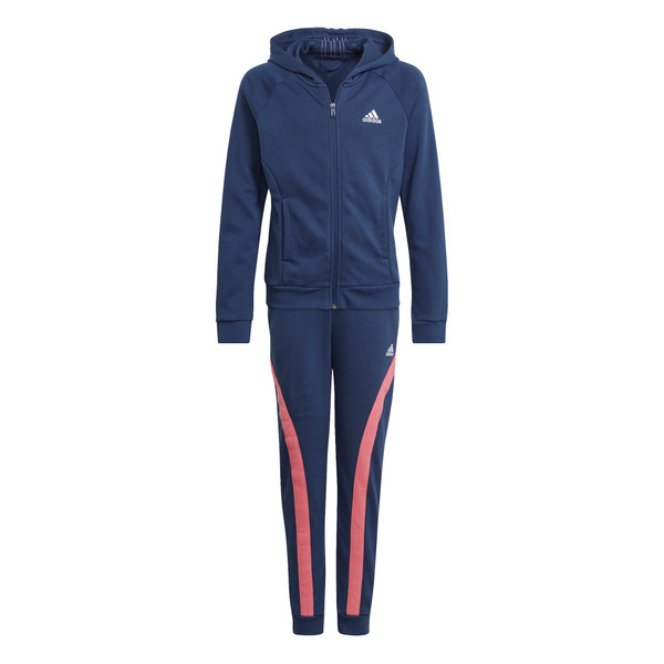 adidas Hooded Trainingspak Girls - Handbalkleding - - navy - maat 128