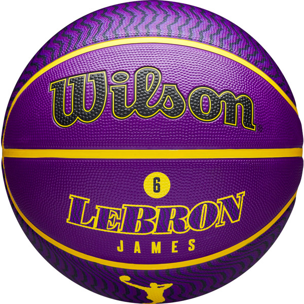 Wilson NBA Player Icon LeBron James Outdoor Ball WZ4005901XB, Unisex, Purper, basketbal, maat: 7