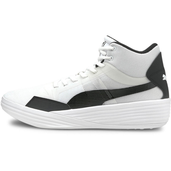PUMA Clyde All-Pro Team Mid - Opruiming - Handbalschoenen - wit/zwart - maat 49 1/2