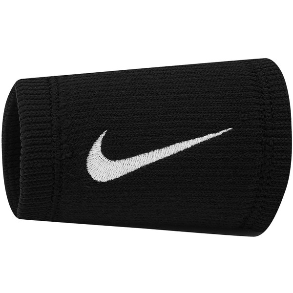 Nike Elite Doublewide polsband Zwart-Wit