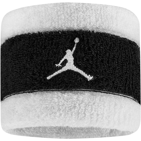 Jordan Polsbandjes Terry 2-pack - - wit/zwart - maat ONE-SIZE