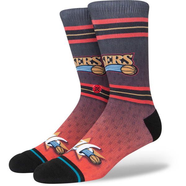 Stance Fader 76ers Socks - Sportsokken - zwart/grijs - maat 43-47