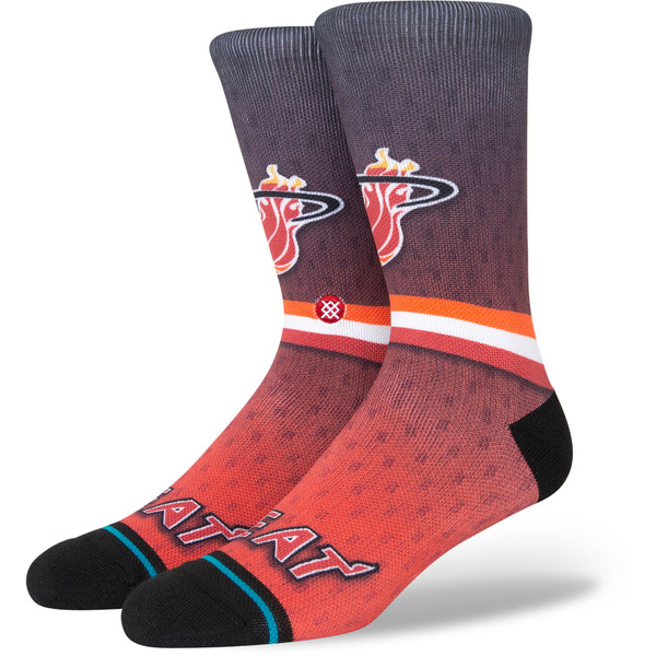 Stance Fader Miami Heat Socks - Sportsokken - zwart/wit - maat 43-47
