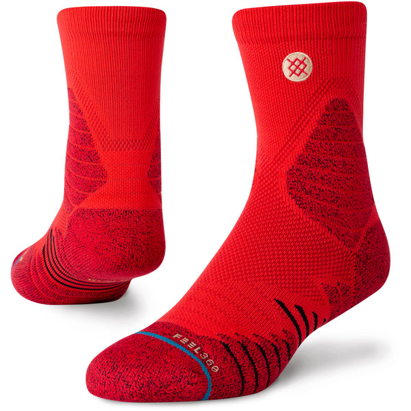 Stance Icon Hoops Quarter Sok - - rood - maat 38-42