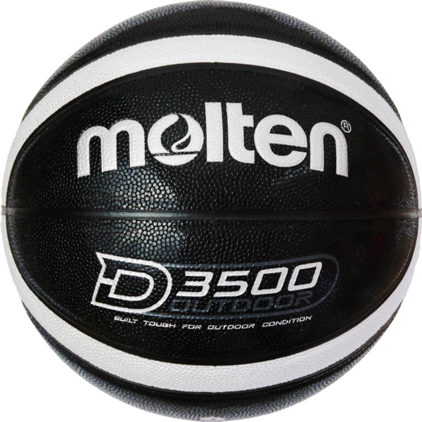 Molten D3500 Outdoor Basketbal - - zwart - maat Maat 6