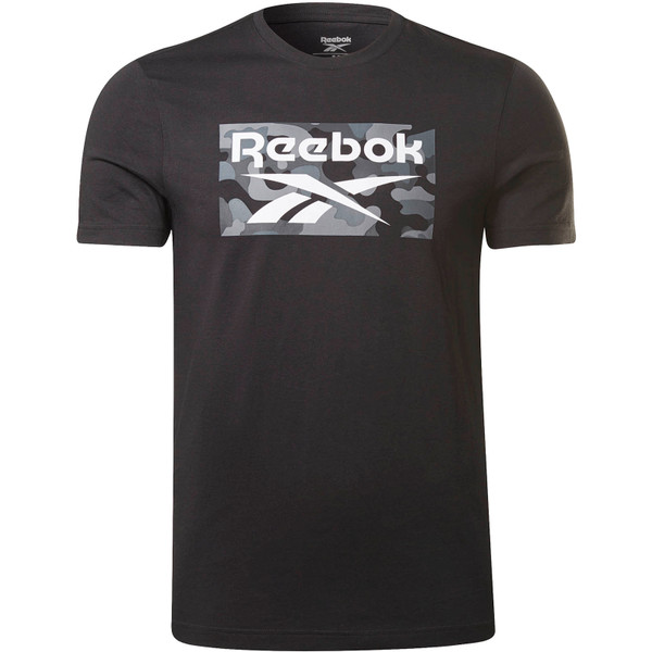 Reebok Camo Shirt Men - Opruiming - Kleding - zwart - maat L