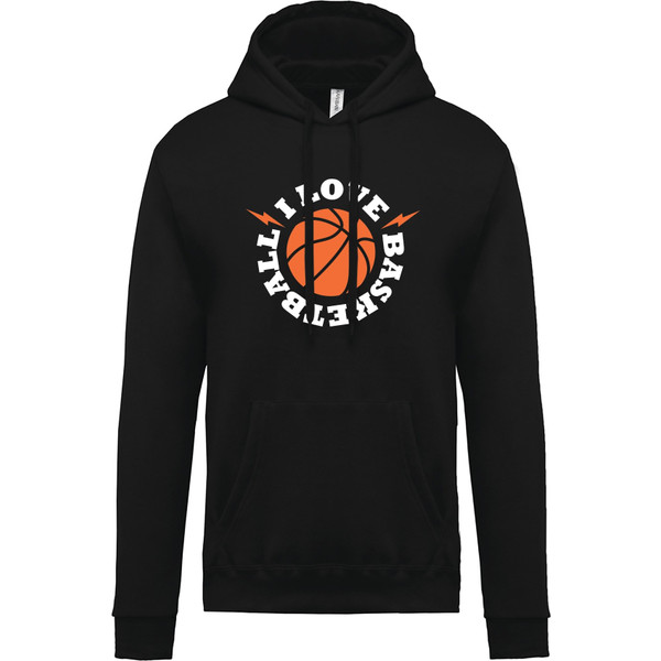 Basketball Lightning Hooded Sweater Kids - - zwart/oranje - maat 140-152