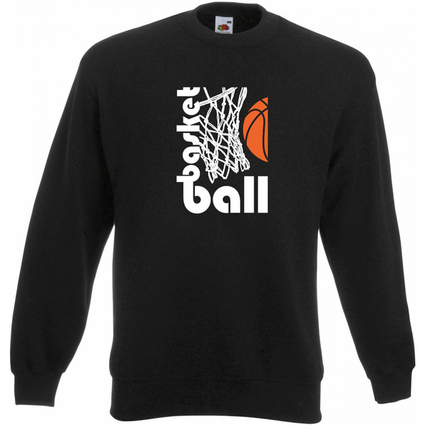 Basketball Net Crew Sweater - - zwart - maat XL