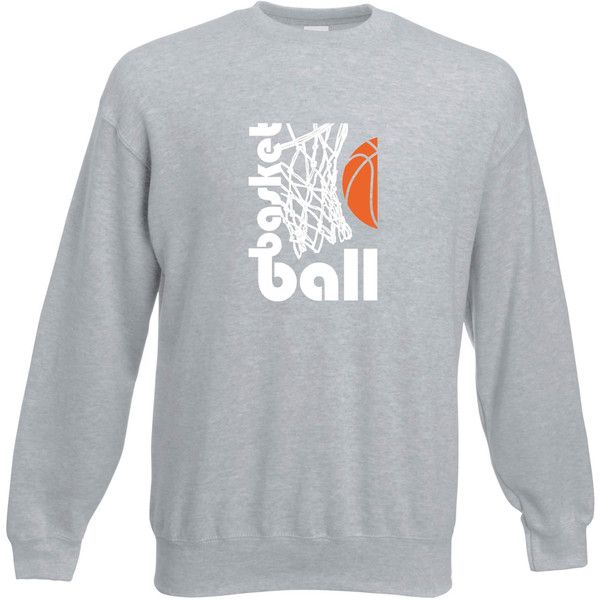 Basketball Net Crew Sweater - - grijs - maat S