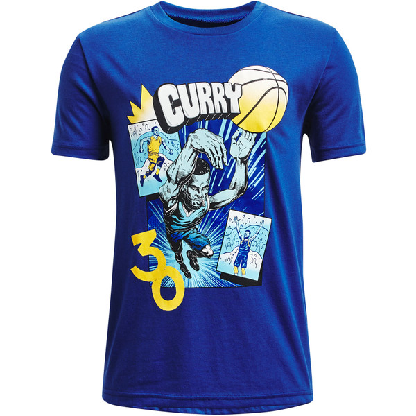 Under Armour Curry Comic Book Shirt Boys - - blauw - maat 140
