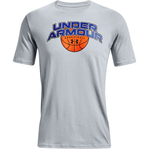 Under Armour Basketball Shirt Heren - sportshirts - grijs - Mannen