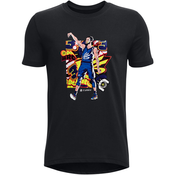 Under Armour Curry Animated Shirt Boys - - zwart - maat 164