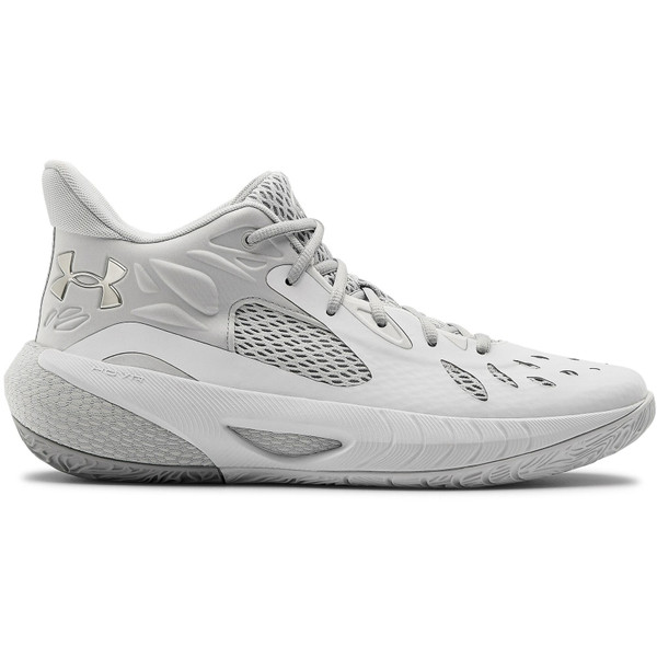Under Armour HOVR Havoc 3 - Opruiming - Handbalschoenen - wit/grijs - maat 39
