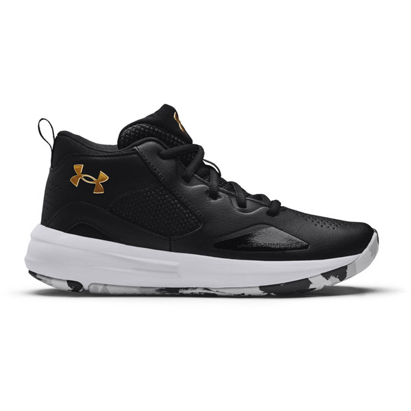 Under Armour Lockdown 5 GS Kids - Opruiming - Handbalschoenen - zwart/wit - maat 36
