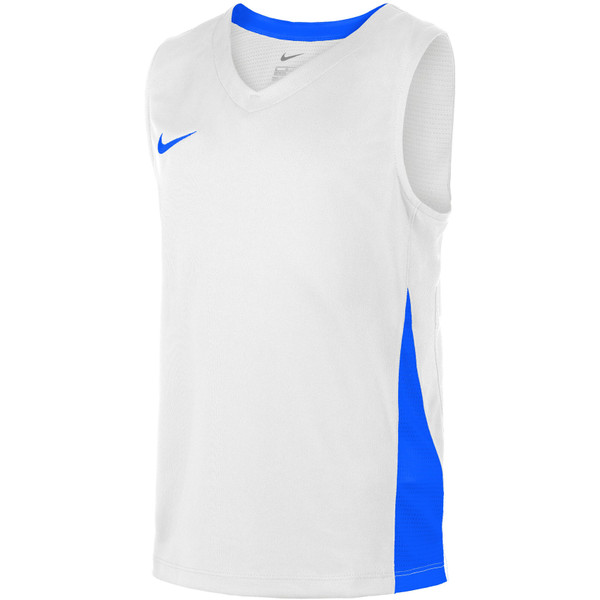 Nike Team Basketball Shirt Kids - - wit/blauw - maat 152