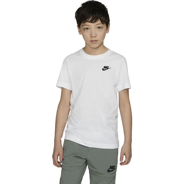 Nike Sportswear Tee Kids - Handbalkleding - Handbalshirts - White - maat 158-170 XL