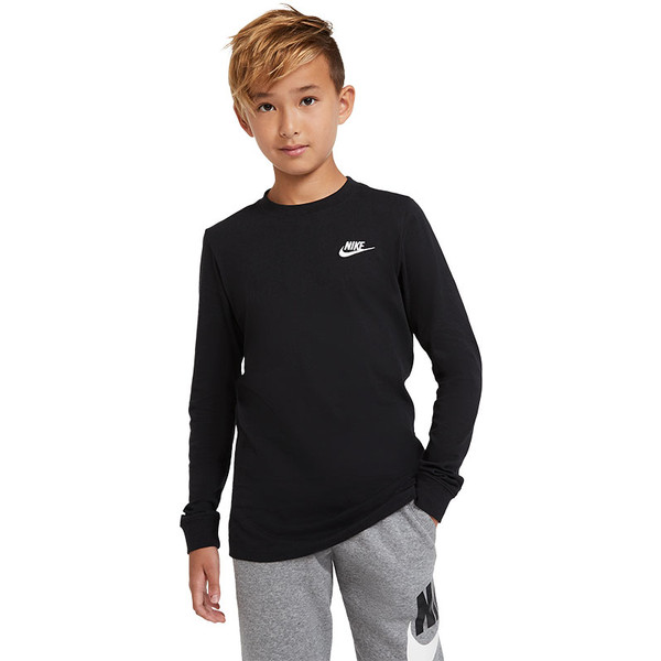 Nike Sportswear Longsleeve Kids - Handbalkleding - Handbalshirts - Black - maat 147-158 L